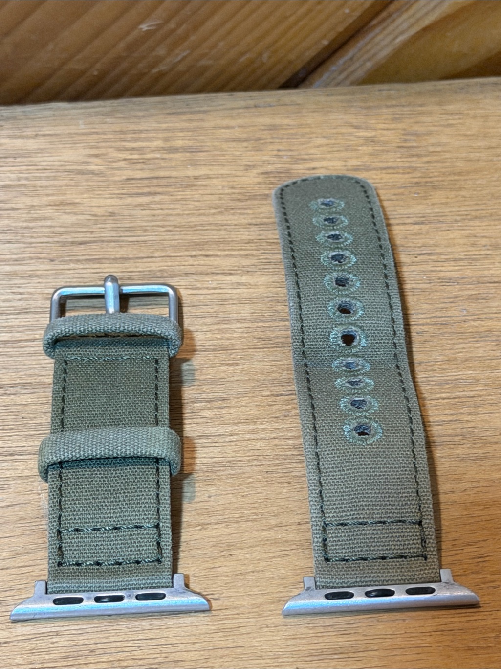 Archer Mens Olive Green Canvas Watch Strap For Apple Watch Ultra